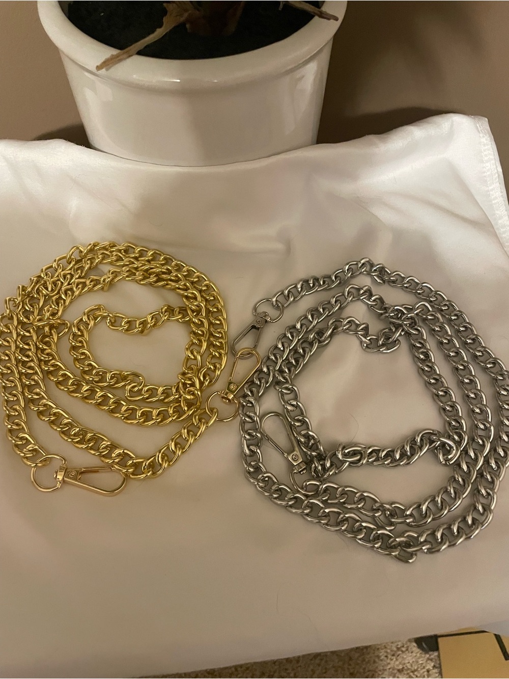 Gold Or Silver Chain Bag Strap (Pick One)